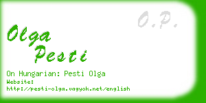 olga pesti business card